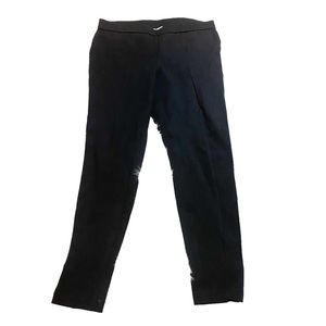 Chico's 1.5 Pants Black Stretch Pull On Ankle Women's Flat Front.